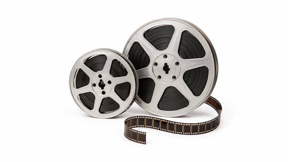 Super 8 and 16mm film reels