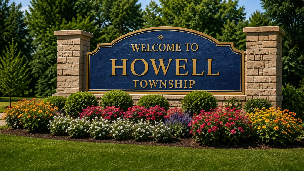 Welcome to Howell Township sign
