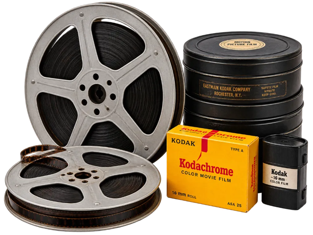 8mm, Super 8 and 16mm film reels