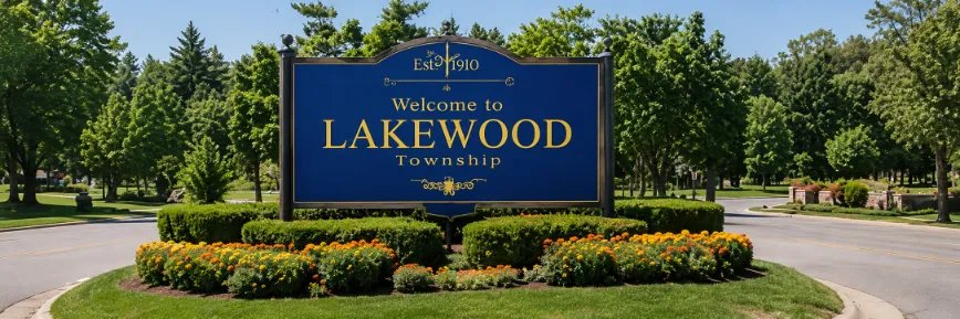 Welcome to Lakewood Township sign