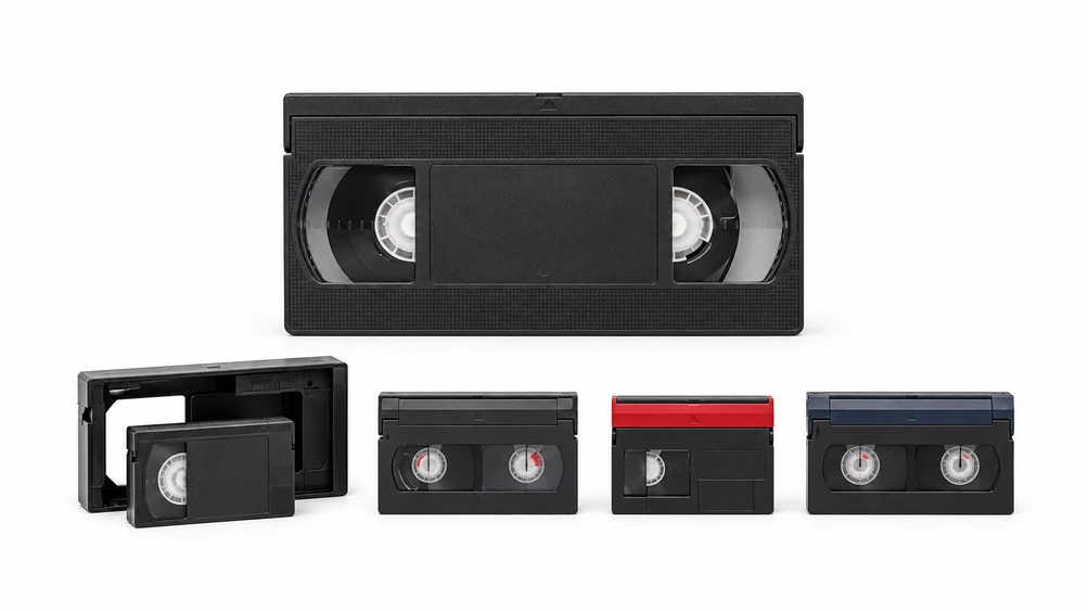 VHS, VHS-C, Hi8 and MiniDV home video tapes