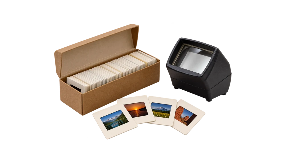 Archival slide storage and mounted 35mm slides